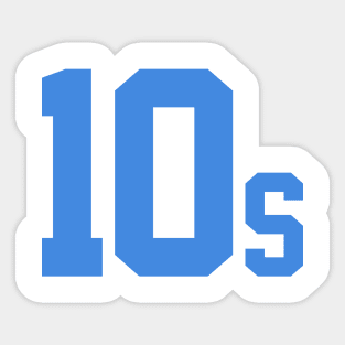 10s Tennis Player Logo by CoVA Tennis Sticker